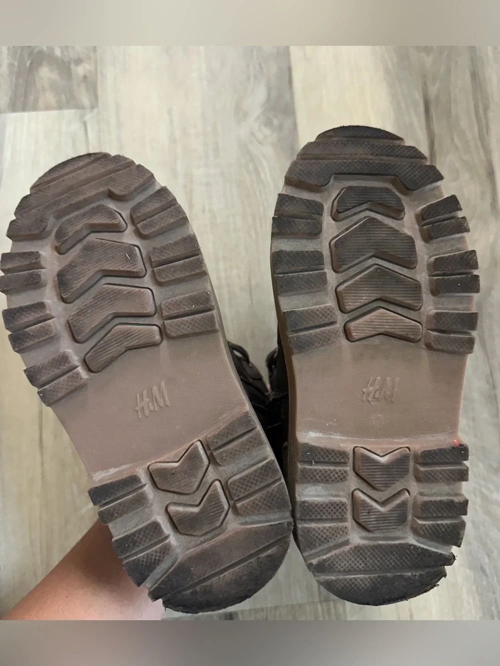 H&M Kids Waterproof Winter Boots Brown Faux Fur Size 9 EUR 26